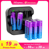 2A Aa 1.5V AA Lithium 3500mWh 1.5v aa Li-ion batterie Rechargeable AA Batteries avec LCD chargeur de batterie intelligent pour pile AA AAA