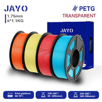 Filament PETG JAYO pour imprimante 3D FDM, 2 bobines de 1,75 mm, enroulement soigné, 2,2 kg/lot