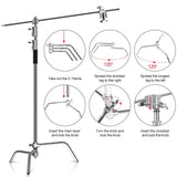 SH-Support d'éclairage RapDuty C en acier inoxydable, support de photographie, bras de maintien, 260cm, 107cm, recommandé Max, liquimanquer, un cadeau