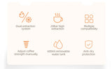 HiBREW Machine à café à capsules multiples, chaud/froid Dolce Gusto lait Nespresso Capsule ESE Pod café moulu cafétéria 20Bar 5 en 1