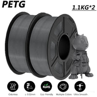 JAYO Filament d'imprimante 3D PETG / PLA / PLA PLUS 1.75mm 2.2 KG 100% matériaux d'impression 3D non toxiques sans bulle pour imprimante 3D