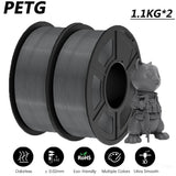 JAYO Filament d'imprimante 3D PETG / PLA / PLA PLUS 1.75mm 2.2 KG 100% matériaux d'impression 3D non toxiques sans bulle pour imprimante 3D