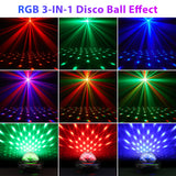 U'King 2 pièces USB Mini boule magique à commande vocale LED boule Disco lumière DJ atmosphère lumière télécommande stroboscopique veilleuse
