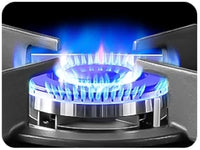 Plaque de cuisson au gaz naturel propane avec protection automatique contre les flammes, verre intégré, 5 brûleurs, 70 cm