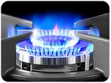 Plaque de cuisson au gaz naturel propane avec protection automatique contre les flammes, verre intégré, 5 brûleurs, 70 cm