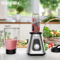 Mélangeur de smoothie BioloMix 1300 W avec pot en verre de 1,5 L, mélangeurs personnels combinés pour boissons aux fruits surgelés, sauces