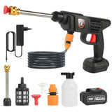 Pistolet de lavage auto haute pression sans fil 200 W 50 bars avec générateur de mousse et jet d'eau pour machine à laver les voitures