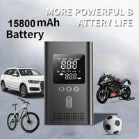 Démarreur portable avec pompe à air, démarreur de batterie de voiture 3000 A, compresseur d'air 150 PSI, gonfleur de pneus, lampe LED