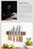 Ensemble de 1 à 8 couteaux de cuisine XINZUO, lame en acier damassé 73 couches, angle de 15° ±1° par côté, manche en bois d'olivier