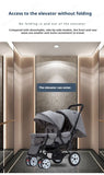 STOCK ue poussettes jumeaux Double enfants deux sièges poussettes chariot pliable vente en gros bébé poussette sièges avant et arrière