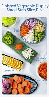 Ensemble de trancheuse et râpe multifonctionnelle pour légumes et fruits, hacher, râper et trancher efficacement, PotTag et plus d'outils de cuisine, 1 pièce