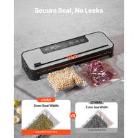 SucceBuy 60Kpa 100W Machine de scellage sous vide 5-en-1 scelleuse alimentaire multifonctionnelle avec système de scellage d'air automatique de coupe intégrée