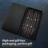 Coffret cadeau de 8/10 couteaux de cuisine MDHAND, couteau de chef à motif damassé laser, en acier inoxydable à haute teneur en carbone, couteau à fruits tranchant