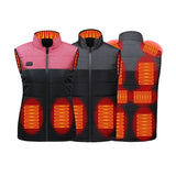 Femmes manteau Intelligent USB chauffage électrique thermique vêtements chauds hiver gilet chauffant grande taille hommes 21 pièces veste chauffante mode
