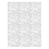 Panneau d'écran en PVC avec papillon, fleur, oiseau, fleurs creuses, 40x40cm, 12 pièces
