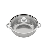 Cuiseur à vapeur en acier inoxydable à 3 niveaux 28CM + couvercle en verre, ustensiles de cuisine, ensemble de marmites à vapeur, cuiseur à vapeur en argent, cuiseur à vapeur pour légumes