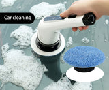 Brosse de nettoyage électrique 9 en 1 2000 mAh, outil de nettoyage pour salon, salle de bain et cuisine