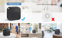Sonnette vidéo intelligente WiFi TMEZON 1080p rechargeable avec carillon, alarme infrarouge et caméra de sécurité sans fil, compatible avec l'application CloudEdge.