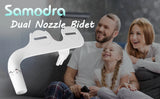 SAMODRA – pulvérisateur de Bidet pour main droite/gauche, Non électrique, double buse, siège de toilette, douche hygiénique pour accessoires de salle de bains