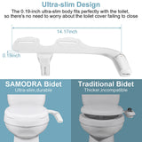 SAMODRA – pulvérisateur de Bidet pour main droite/gauche, Non électrique, double buse, siège de toilette, douche hygiénique pour accessoires de salle de bains