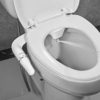 SAMODRA Bidet de toilette Ultra-mince, fixation de siège de toilette avec entrée en laiton, pression d'eau réglable, salle de bain, douche hygiénique