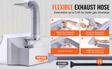 SucceBuy Cabine de pulvérisation d'aérographe Kit de cabine de pulvérisation de peinture d'aérographe portable à double ventilateur avec lumières LED et tuyau d'extension d'échappement