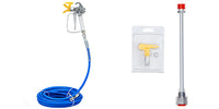 Kit de tuyau de pulvérisation de peinture sans air SucceBuy : tube en fibre haute pression de 15 m (50 pi) et 248 bars (3 600 psi), perche de 20 cm (8 po) avec buse 517 et protection de buse.