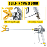 Kit de tuyau de pulvérisation de peinture sans air SucceBuy : tube en fibre haute pression de 15 m (50 pi) et 248 bars (3 600 psi), perche de 20 cm (8 po) avec buse 517 et protection de buse.