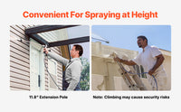 SucceBuy Pulvérisateur de peinture sans air sur pied, pulvérisateur sans air à haute efficacité 650 W, tige d'extension de machine de pulvérisation de peinture électrique 3000 PSI