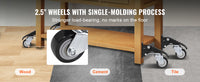 Ensemble de 4 roulettes d'établi SucceBuy 75 kg (165 lb) 6,35 cm (2,5 po) à montage latéral rétractable et pivotantes à 360° pour tables et équipements