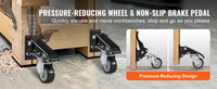 Ensemble de 4 roulettes d'établi SucceBuy 75 kg (165 lb) 6,35 cm (2,5 po) à montage latéral rétractable et pivotantes à 360° pour tables et équipements