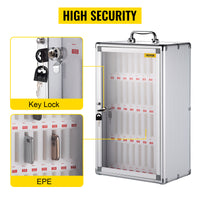 SucceBuy Armoire de téléphone portable à 36 fentes, tableau de poche en alliage d'aluminium argenté, casier de rangement mural pour salle de classe, bureau, salle de sport
