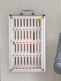SucceBuy Armoire de téléphone portable à 36 fentes, tableau de poche en alliage d'aluminium argenté, casier de rangement mural pour salle de classe, bureau, salle de sport