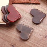 Marque page cuir coeur