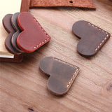Marque page cuir coeur