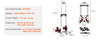 SucceBuy 260lbs camion à main pliant avec poignée télescopique et 2 cordes élastiques chariot d'escalade d'escalier Dolly pour le déplacement d'entrepôt