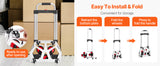 SucceBuy 260lbs camion à main pliant avec poignée télescopique et 2 cordes élastiques chariot d'escalade d'escalier Dolly pour le déplacement d'entrepôt