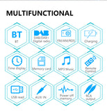 ESSGOO-Unité principale stéréo de voiture avec DAB + intégré, AM, FM, RDS, USB, AUX-in, SD, Bluetooth, simple, 1 DIN, télécommande, lecteur MP3
