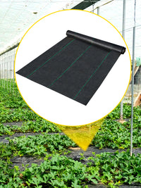 Toile de paillage SucceBuy 1,83 m x 91,44 m, géotextile résistant et robuste, tissé pour serres et jardins commerciaux.