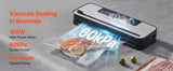 SucceBuy 60Kpa 100W Machine de scellage sous vide 5-en-1 scelleuse alimentaire multifonctionnelle avec système de scellage d'air automatique de coupe intégrée