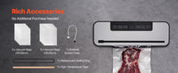 SucceBuy 60Kpa 100W Machine de scellage sous vide 5-en-1 scelleuse alimentaire multifonctionnelle avec système de scellage d'air automatique de coupe intégrée