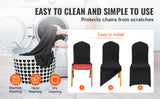 SucceBuy 50 pièces housse de chaise en Spandex pour fête de mariage housse de chaise universelle ajustée amovible lavable housses de protection