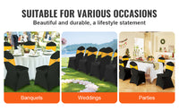 SucceBuy 50 pièces housse de chaise en Spandex pour fête de mariage housse de chaise universelle ajustée amovible lavable housses de protection